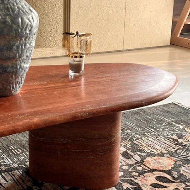 Red Travertine Table